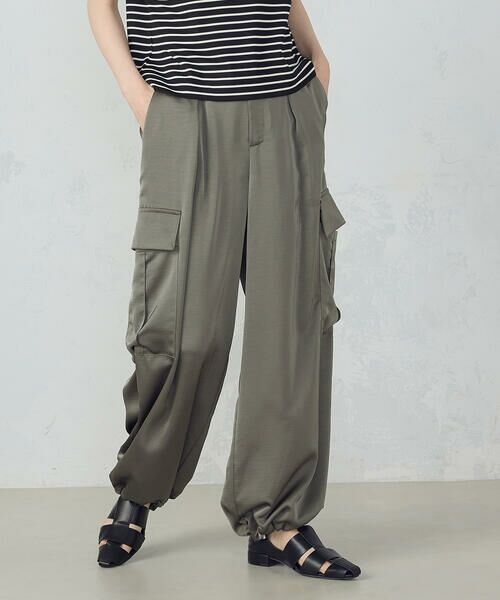 COMME CA ISM / コムサイズム カーゴパンツ | ポリエステルマットサテン カーゴパンツ | 詳細13