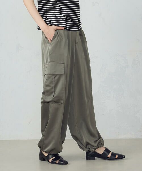 COMME CA ISM / コムサイズム カーゴパンツ | ポリエステルマットサテン カーゴパンツ | 詳細14