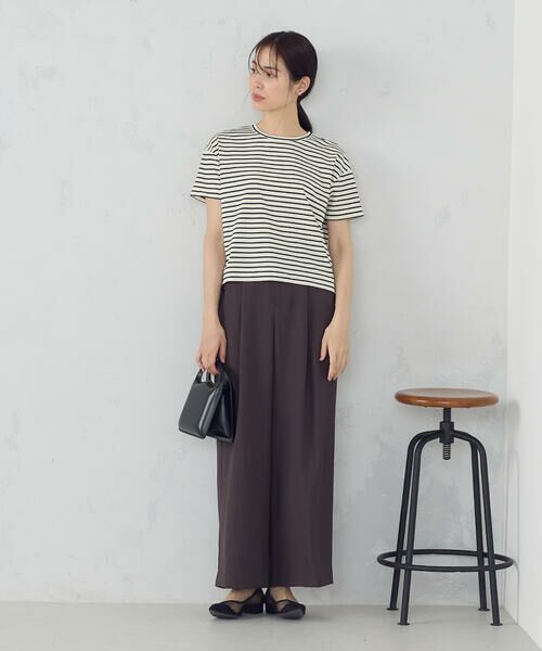 COMME CA ISM / コムサイズム カットソー | ボックスシルエット クロップ丈ボーダーＴシャツ | 詳細2