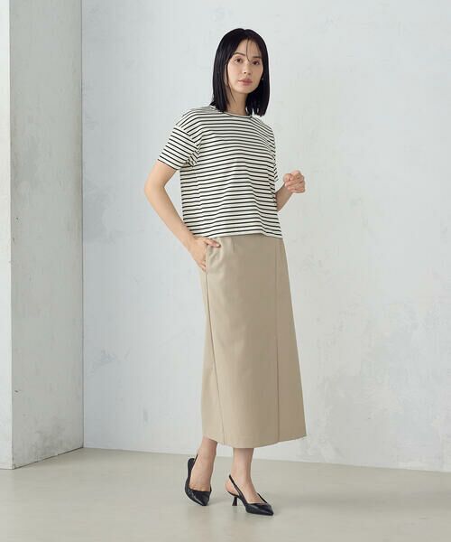 COMME CA ISM / コムサイズム カットソー | ボックスシルエット クロップ丈ボーダーＴシャツ | 詳細6
