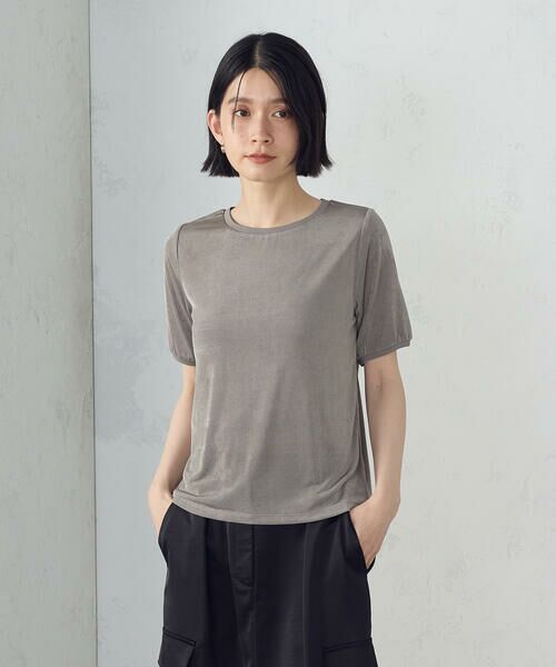 COMME CA ISM/コムサイズム シャイニー Tシャツ チャコール L COMME CA ISM/コムサイズム シャイニー Tシャツ チャコール L