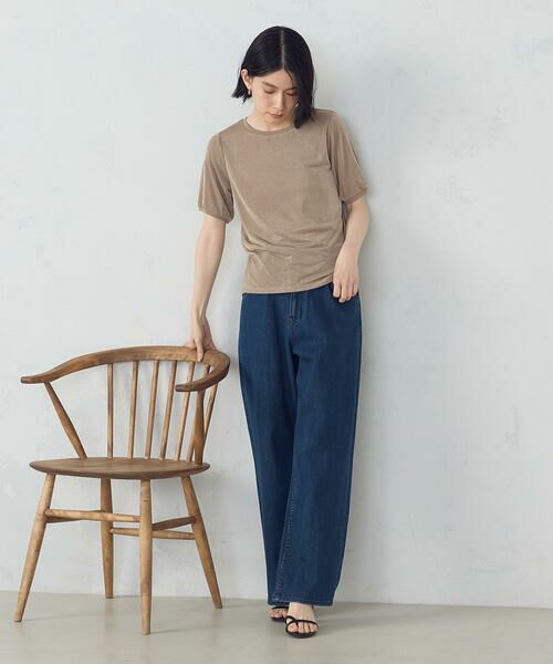 komumitty様 セール】 くしゅっとチェック チュニックTシャツ （Tシャツ