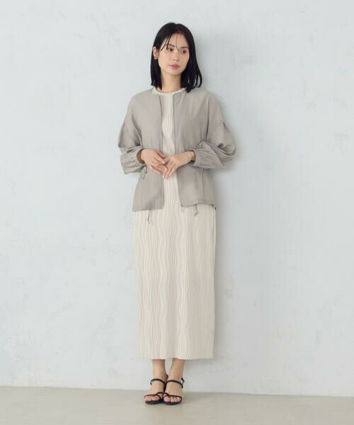 COMME CA ISM / コムサイズム カットソー | クルーネック　ストレッチプリーツカットソー / セットアップ対応 | 詳細2