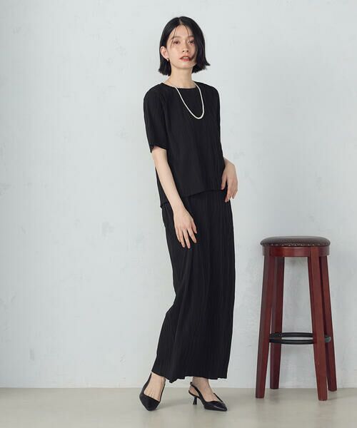 COMME CA ISM / コムサイズム カットソー | クルーネック　ストレッチプリーツカットソー / セットアップ対応 | 詳細5