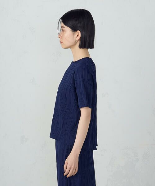 COMME CA ISM / コムサイズム カットソー | クルーネック　ストレッチプリーツカットソー / セットアップ対応 | 詳細14