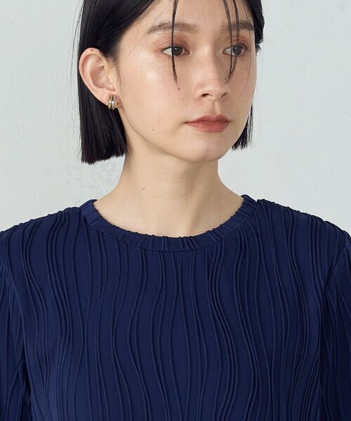 COMME CA ISM / コムサイズム カットソー | クルーネック　ストレッチプリーツカットソー / セットアップ対応 | 詳細16