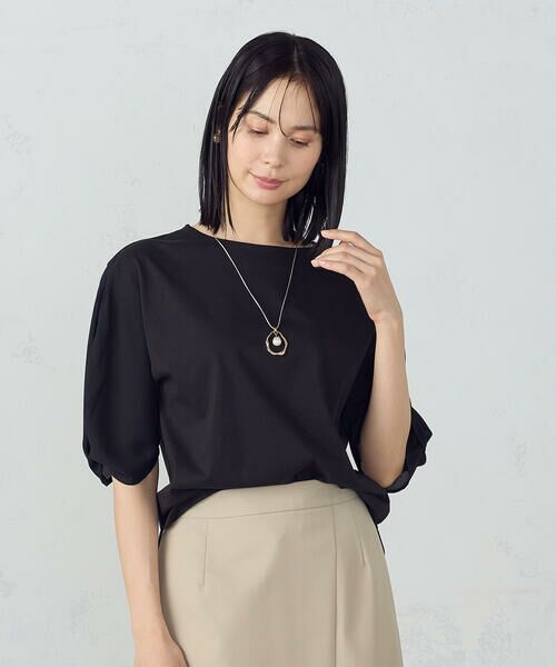 COMME CA ISM / コムサイズム ネックレス・ペンダント・チョーカー | プラスチックパール＆オーバルパーツ　スライドネックレス | 詳細1