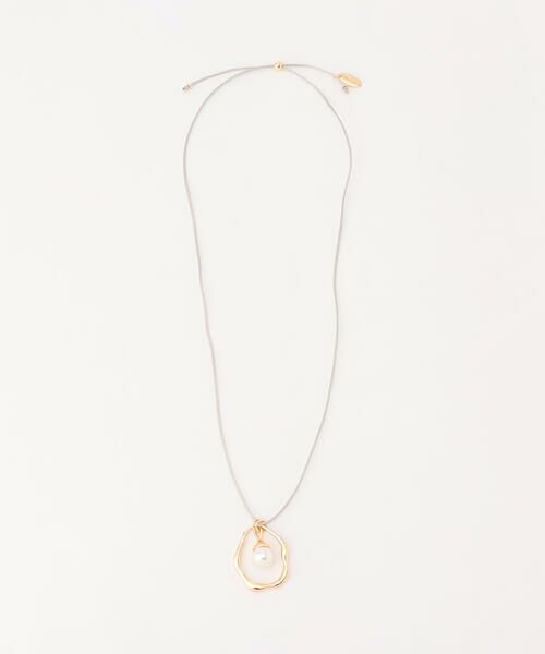 COMME CA ISM / コムサイズム ネックレス・ペンダント・チョーカー | プラスチックパール＆オーバルパーツ　スライドネックレス | 詳細3