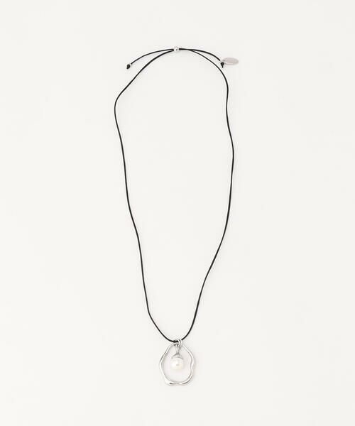 COMME CA ISM / コムサイズム ネックレス・ペンダント・チョーカー | プラスチックパール＆オーバルパーツ　スライドネックレス | 詳細6