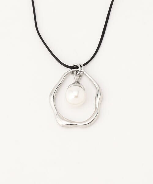 COMME CA ISM / コムサイズム ネックレス・ペンダント・チョーカー | プラスチックパール＆オーバルパーツ　スライドネックレス | 詳細8