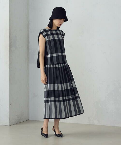 COMME CA ISM / コムサイズム ロング・マキシ丈スカート | リバーシブル　風通チェックスカート / セットアップ対応 | 詳細1