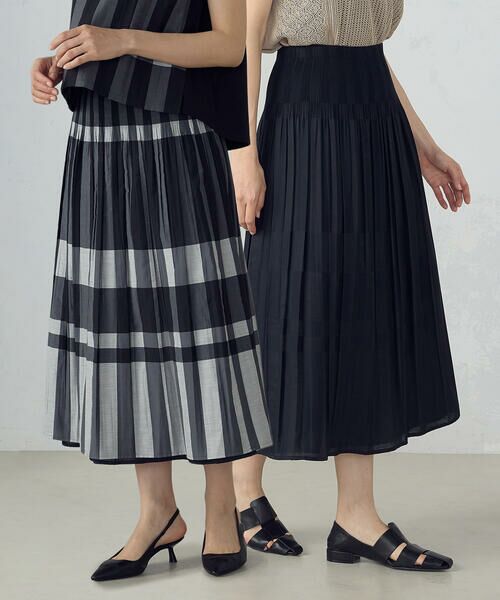 COMME CA ISM / コムサイズム ロング・マキシ丈スカート | リバーシブル　風通チェックスカート / セットアップ対応 | 詳細5