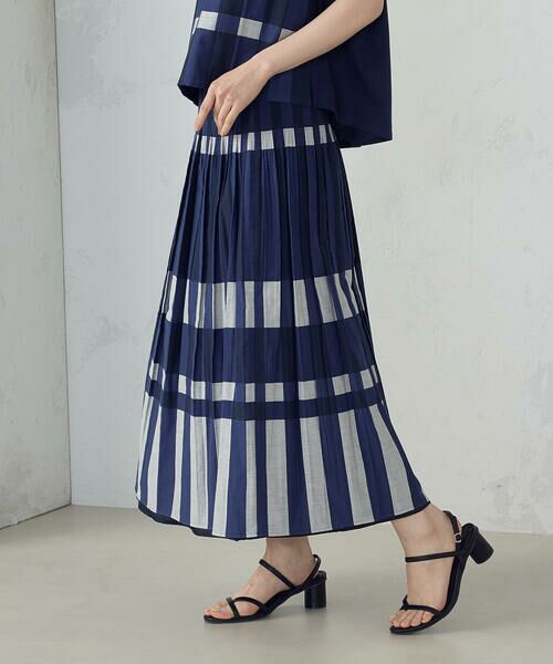 COMME CA ISM / コムサイズム ロング・マキシ丈スカート | リバーシブル　風通チェックスカート / セットアップ対応 | 詳細14