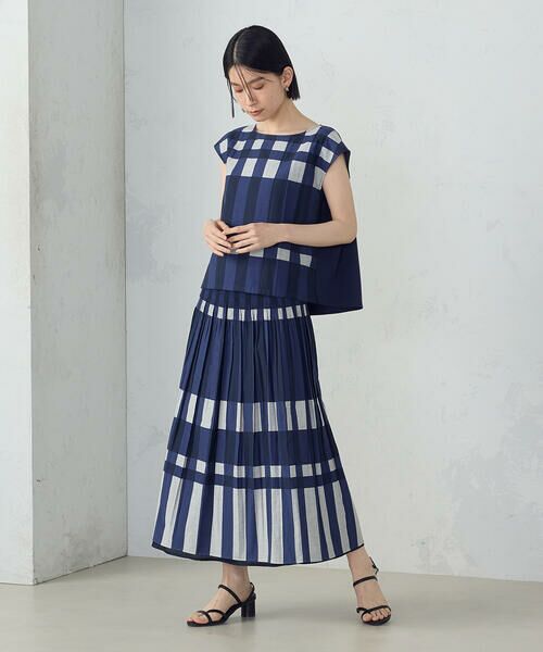 COMME CA ISM / コムサイズム ロング・マキシ丈スカート | リバーシブル　風通チェックスカート / セットアップ対応 | 詳細10