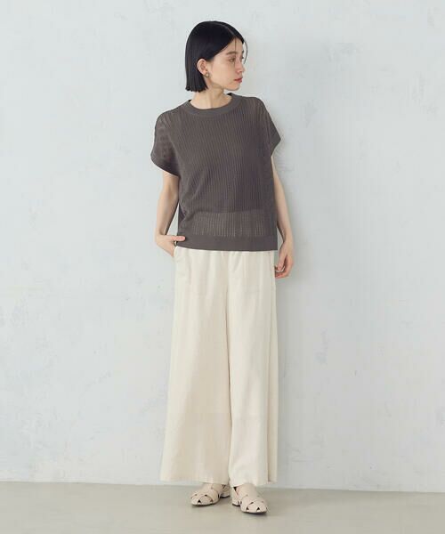 COMME CA ISM / コムサイズム ニット・セーター | お家で洗える　柄編み　ニットＴ | 詳細1