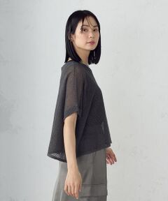 COMME CA ISM / コムサイズム ニット・セーター | 和紙混　メッシュ　ポンチョニット