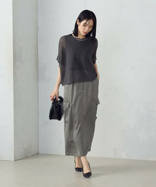 COMME CA ISM / コムサイズム ニット・セーター | 和紙混　メッシュ　ポンチョニット | 詳細10