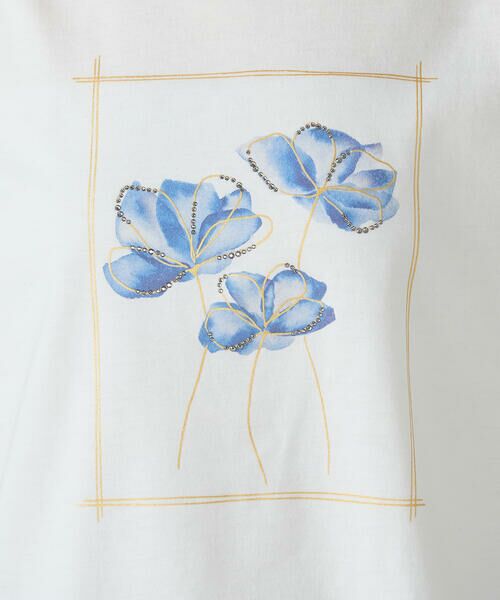 COMME CA ISM / コムサイズム Tシャツ | 水彩タッチ　花プリントＴシャツ | 詳細3