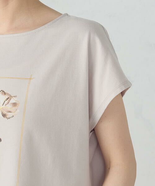 COMME CA ISM / コムサイズム Tシャツ | 水彩タッチ　花プリントＴシャツ | 詳細12