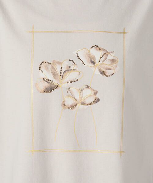 COMME CA ISM / コムサイズム Tシャツ | 水彩タッチ　花プリントＴシャツ | 詳細14
