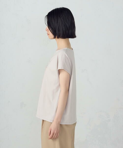 COMME CA ISM / コムサイズム Tシャツ | 水彩タッチ　花プリントＴシャツ | 詳細9