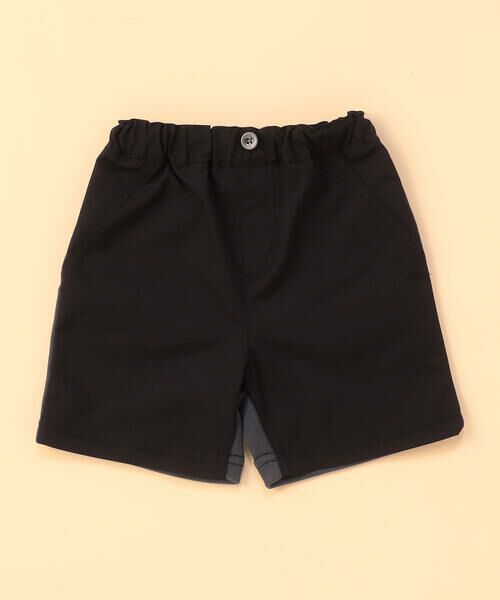 COMME CA ISM/コムサイズム ドッキング ハーフパンツ(ベビーサイズ) ブラック×チャコール 80〜90cm COMME CA ISM/コムサイズム ドッキング ハーフパンツ(ベビーサイズ) ブラック×チャコール 80〜90cm
