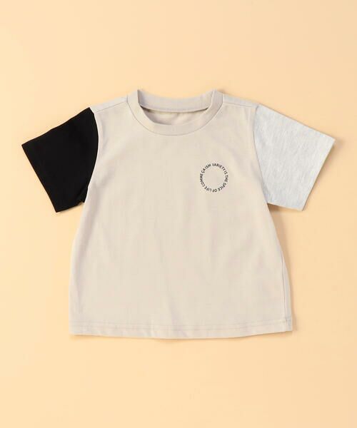 COMME CA ISM/コムサイズム サークルプリント 半袖Tシャツ(ベビーサイズ) グレージュ 80〜90cm COMME CA ISM/コムサイズム サークルプリント 半袖Tシャツ(ベビーサイズ) グレージュ 80〜90cm