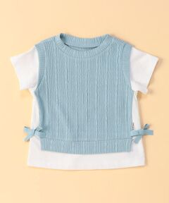 COMME CA ISM / コムサイズム ベビー・キッズグッズ | レイヤード半袖Tシャツ(ベビーサイズ)