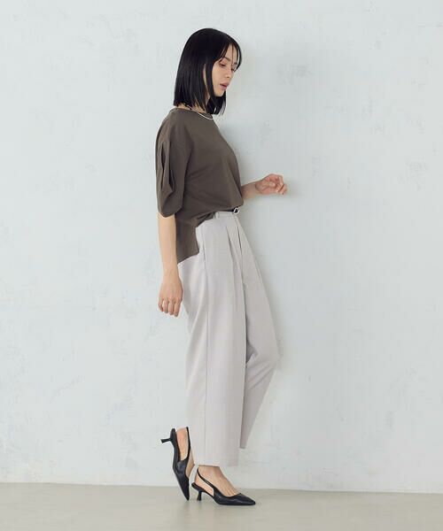 COMME CA ISM / コムサイズム その他パンツ | 【美しいベーシックパンツ】麻調ワイドパンツ | 詳細1