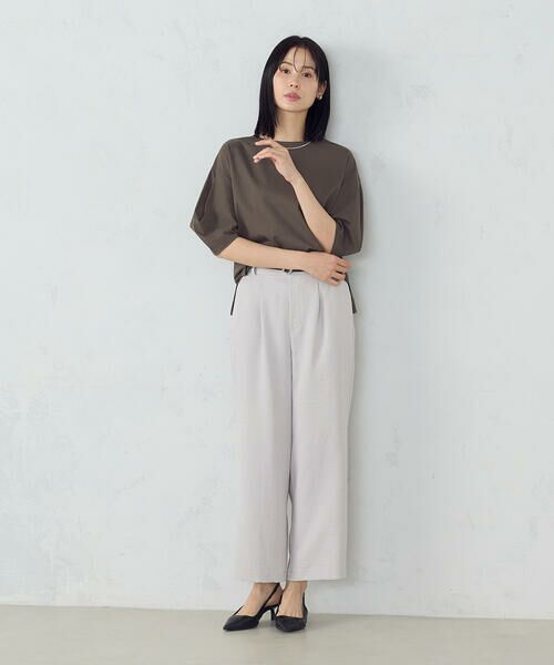 COMME CA ISM / コムサイズム その他パンツ | 【美しいベーシックパンツ】麻調ワイドパンツ | 詳細2