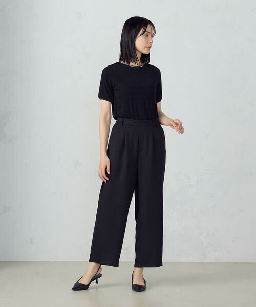 COMME CA ISM / コムサイズム その他パンツ | 【美しいベーシックパンツ】麻調ワイドパンツ | 詳細12