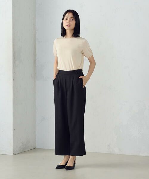 COMME CA ISM / コムサイズム その他パンツ | 【美しいベーシックパンツ】麻調ワイドパンツ | 詳細13