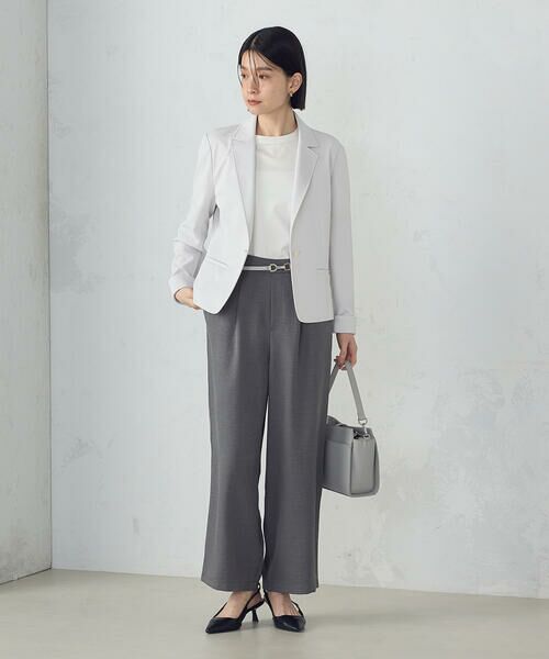 COMME CA ISM / コムサイズム その他パンツ | 【美しいベーシックパンツ】麻調ワイドパンツ | 詳細23