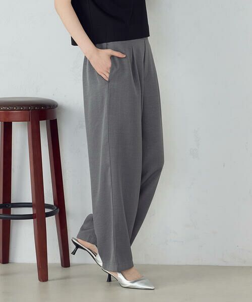COMME CA ISM / コムサイズム その他パンツ | 【美しいベーシックパンツ】麻調ワイドパンツ | 詳細24