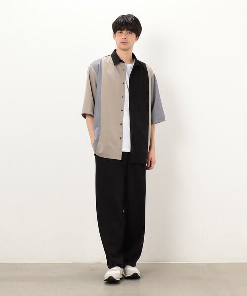 COMME CA ISM / コムサイズム シャツ・ブラウス | ウールライク 五分袖 ショートポイント コンビシャツ | 詳細10