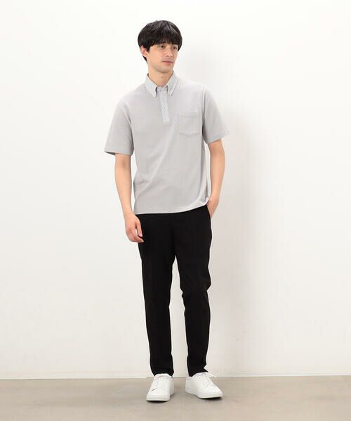 COMME CA ISM / コムサイズム ポロシャツ | 【吸水速乾】市松ジャカード×カノコポロシャツ | 詳細1