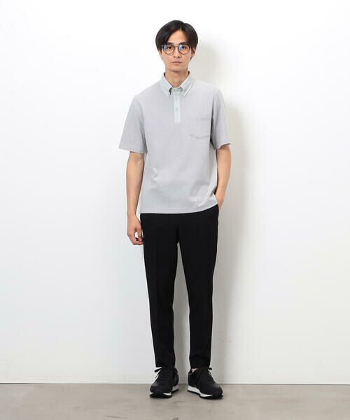 COMME CA ISM / コムサイズム ポロシャツ | 【吸水速乾】市松ジャカード×カノコポロシャツ | 詳細2