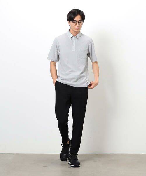 COMME CA ISM / コムサイズム ポロシャツ | 【吸水速乾】市松ジャカード×カノコポロシャツ | 詳細3