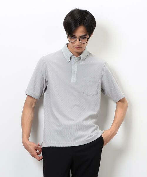 COMME CA ISM / コムサイズム ポロシャツ | 【吸水速乾】市松ジャカード×カノコポロシャツ | 詳細6