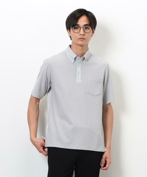 COMME CA ISM / コムサイズム ポロシャツ | 【吸水速乾】市松ジャカード×カノコポロシャツ | 詳細7