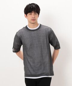 COMME CA ISM / コムサイズム Tシャツ | 【セットアイテム】リネンタッチ ニットＴシャツ ／Ｔシャツ