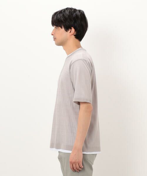 COMME CA ISM / コムサイズム Tシャツ | 【セットアイテム】リネンタッチ ニットTシャツ /Tシャツ | 詳細7