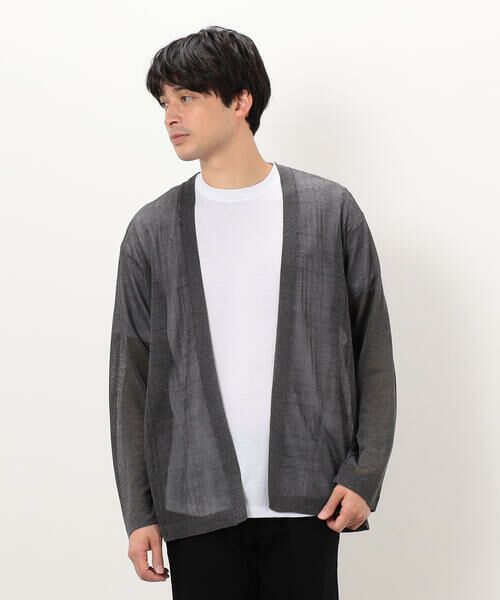 COMME CA ISM / コムサイズム カーディガン・ボレロ | 【セットアイテム】リネンタッチ ボタンレスカーディガン /Tシャツ | 詳細2