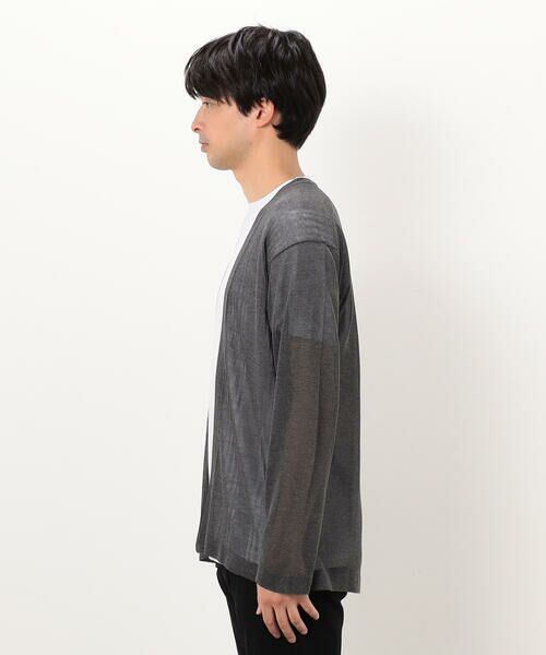 COMME CA ISM / コムサイズム カーディガン・ボレロ | 【セットアイテム】リネンタッチ ボタンレスカーディガン /Tシャツ | 詳細4