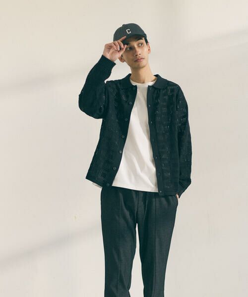 COMME CA ISM / コムサイズム カーディガン・ボレロ | メッシュ編み ポロカーディガン | 詳細5