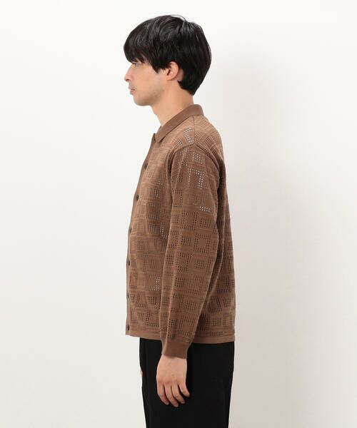 COMME CA ISM / コムサイズム カーディガン・ボレロ | メッシュ編み ポロカーディガン | 詳細14