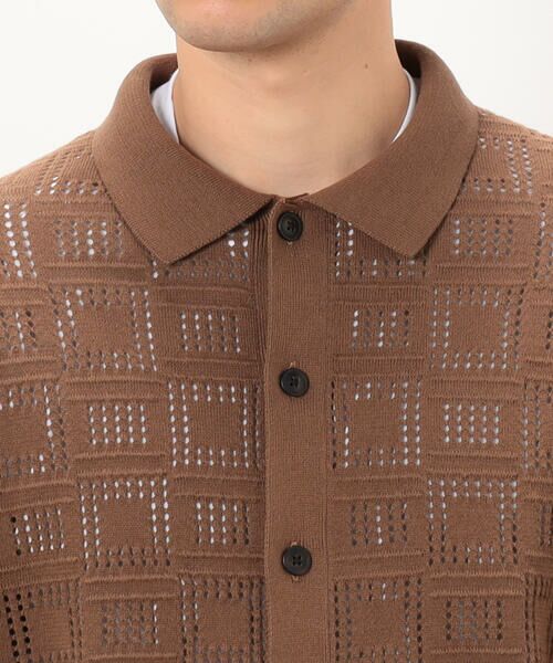 COMME CA ISM / コムサイズム カーディガン・ボレロ | メッシュ編み ポロカーディガン | 詳細16