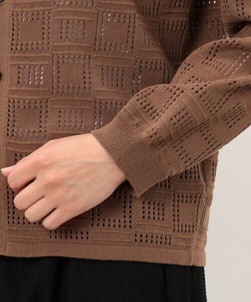 COMME CA ISM / コムサイズム カーディガン・ボレロ | メッシュ編み ポロカーディガン | 詳細17