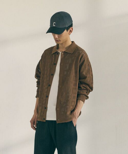 COMME CA ISM / コムサイズム カーディガン・ボレロ | メッシュ編み ポロカーディガン | 詳細10