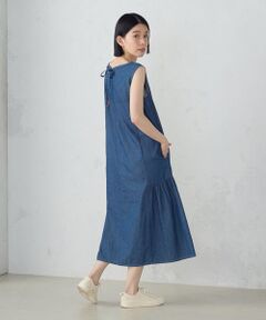 COMME CA ISM / コムサイズム ロング・マキシ丈ワンピース | デイリーリラックス ノースリーブワンピース デニム